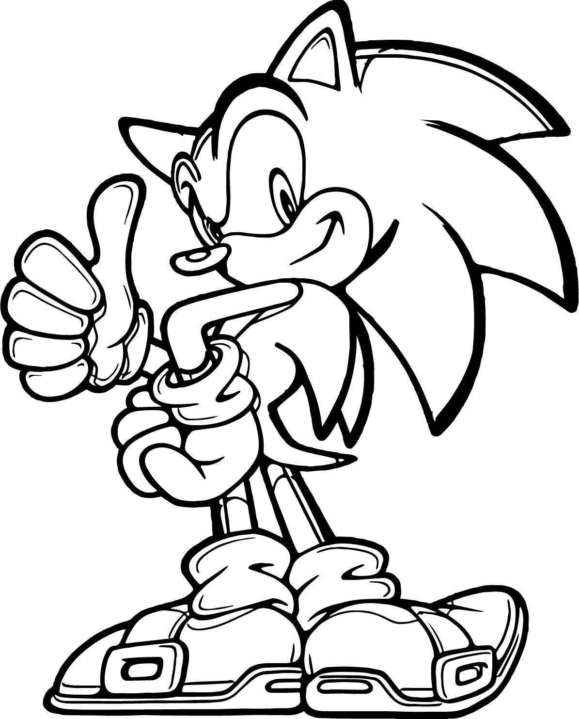 1195x1483 Perfect Sonic The Hedgehog Coloring Page