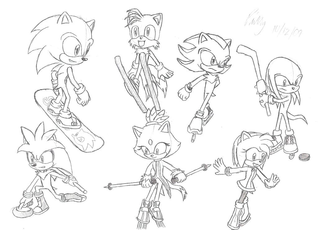 1024x743 Mario And Sonic Coloring Pages And Sonic At The Winter Games