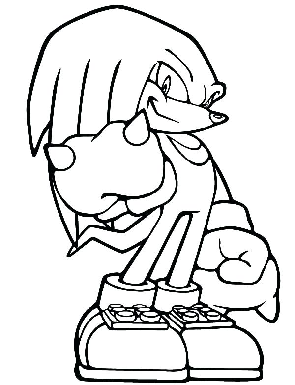 600x782 Sonic Coloring Page