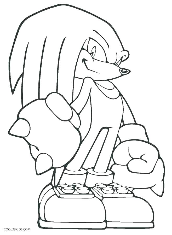 658x900 Sonic Knuckles Coloring Pages