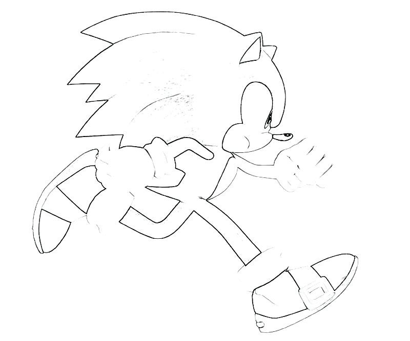 800x667 Sonic Running Coloring Pages Page