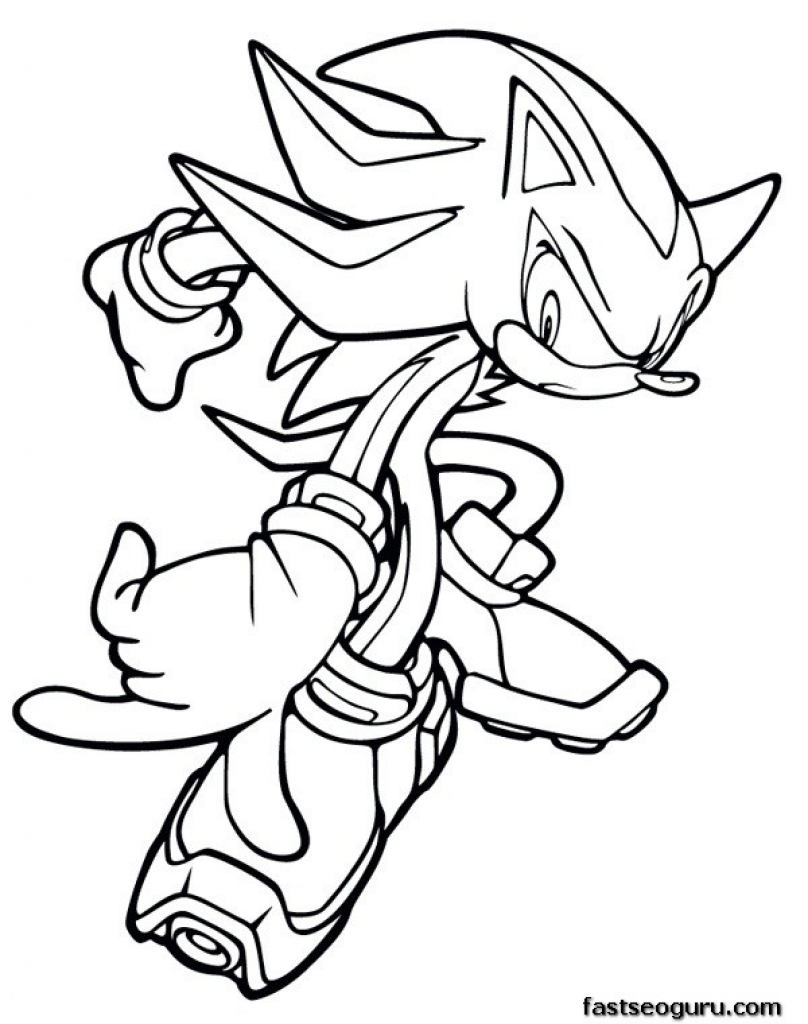 808x1024 Sonic Shadow Coloring Page Free Download Intended For The Most