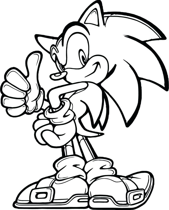 687x853 Awesome Outstanding Sonic Hedgehog Coloring Pages New Medium Size