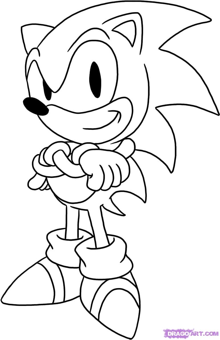 771x1190 How To Draw Sonic The Hedgehog Coloring Pages