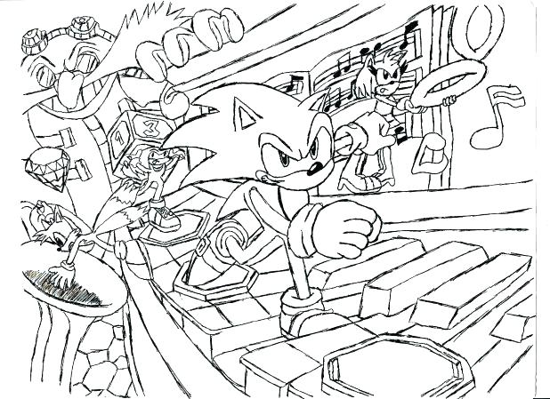 618x449 Sonic The Hedgehog Coloring Sheets Super Sonic Coloring Pages Free