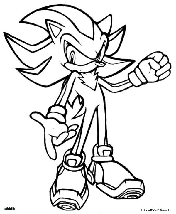600x729 Shadow The Hedgehog Coloring Pages