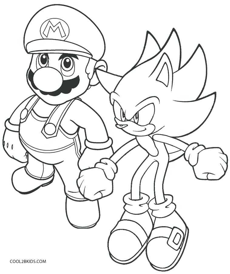 758x900 Sonic Hedgehog Christmas Coloring Pages Printable Printabl