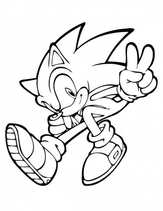 550x711 Sonic The Hedgehog Jumping Coloring Page Jared Sonic Party