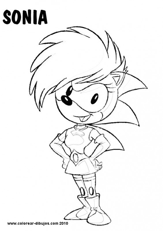 565x800 Free Coloring Page Sonic Underground Coloring Pages
