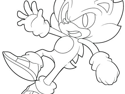 440x330 Super Sonic Coloring Pages Sonic Underground Coloring Pages Sonic