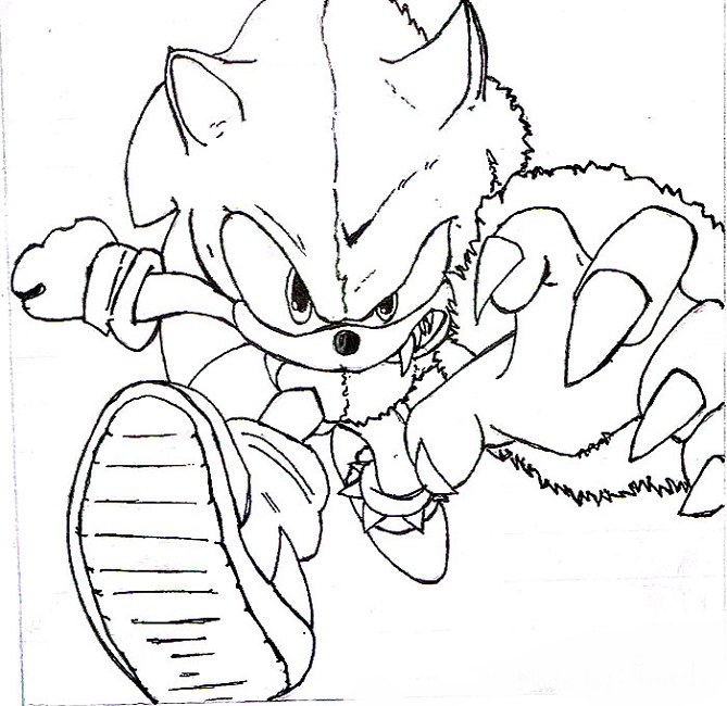 669x650 Sonic Unleashed Coloring Pages