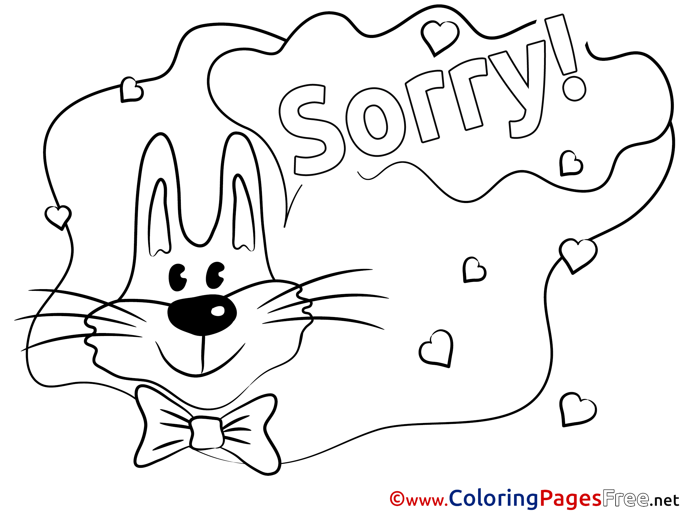 2300x1725 Rabbit Sorry Coloring Pages Free