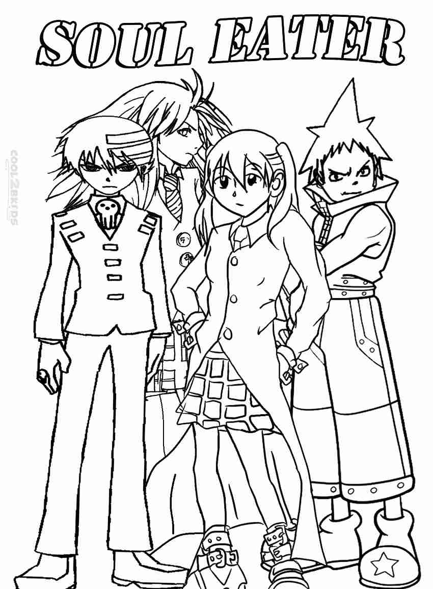 850x1156 Printable Soul Eater Coloring Pages For Kids Cool2bkids Remarkable