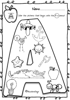 247x350 Beginning Sound Coloring Pages (Part 1) By Kinderella's Magic Pencils