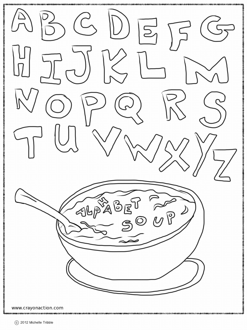 792x1056 Alphabet Soup Coloring Page Printable