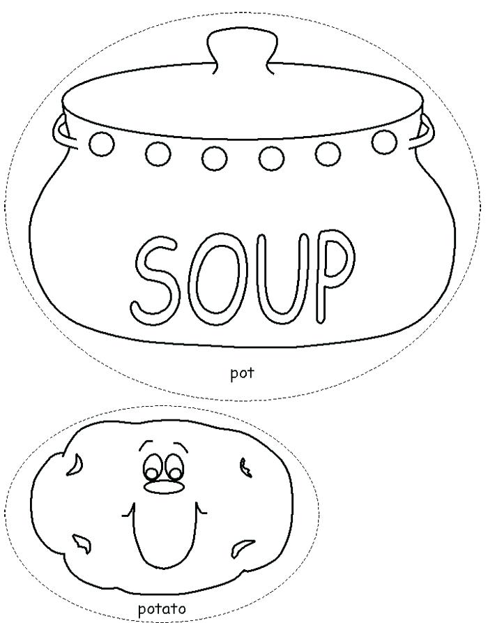 700x893 Stone Soup Coloring Page Soup Coloring Pages Potato Soup Coloring