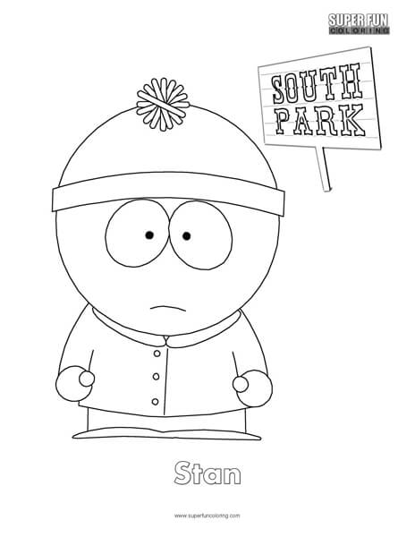 464x600 Stan South Park Coloring Page