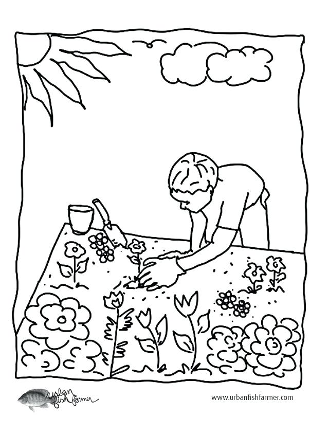 603x848 Gardening Tools Coloring Pages Botanical Garden Colouring Pages