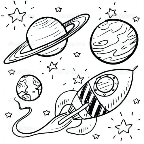 500x500 Coloring Page ~ Space Coloring Page Pages Spaceship For Adults