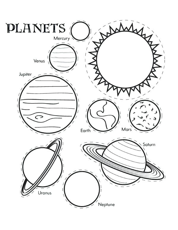 600x776 Outer Space Coloring Page Solar System Craft Childrens Outer Space