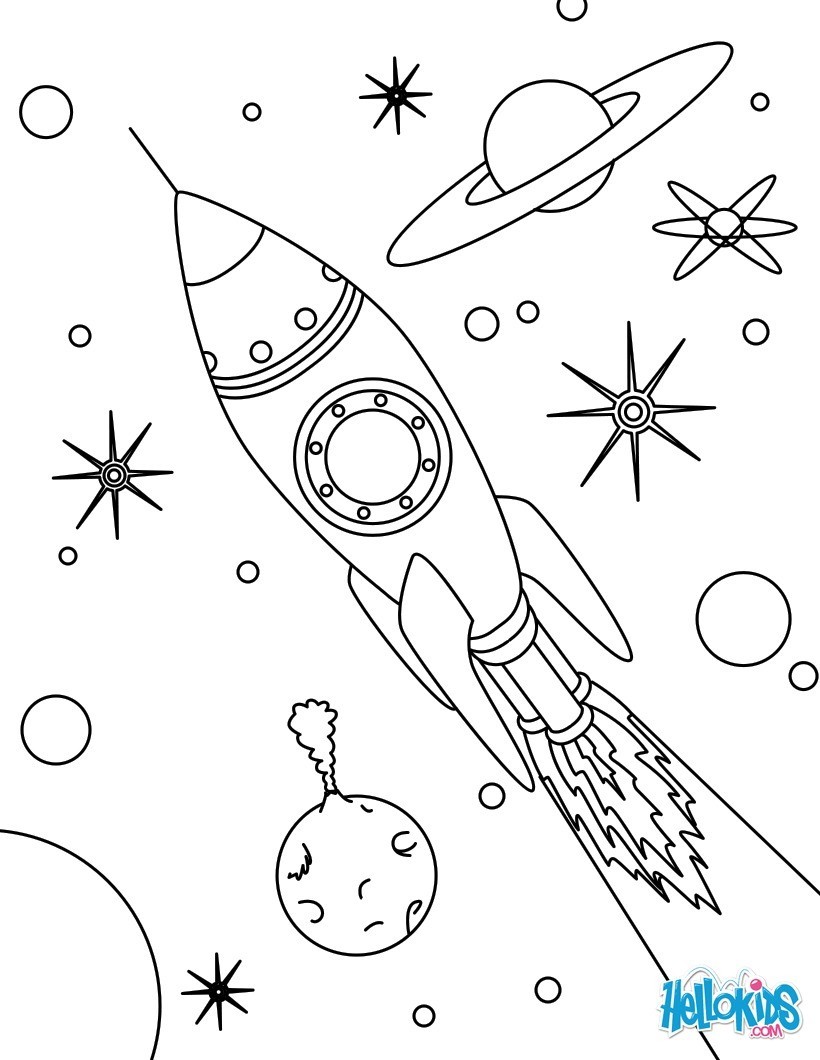820x1060 Space Coloring Pages
