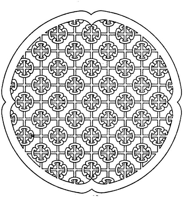 630x675 Space Circle Free Printable Adult Coloring Pages