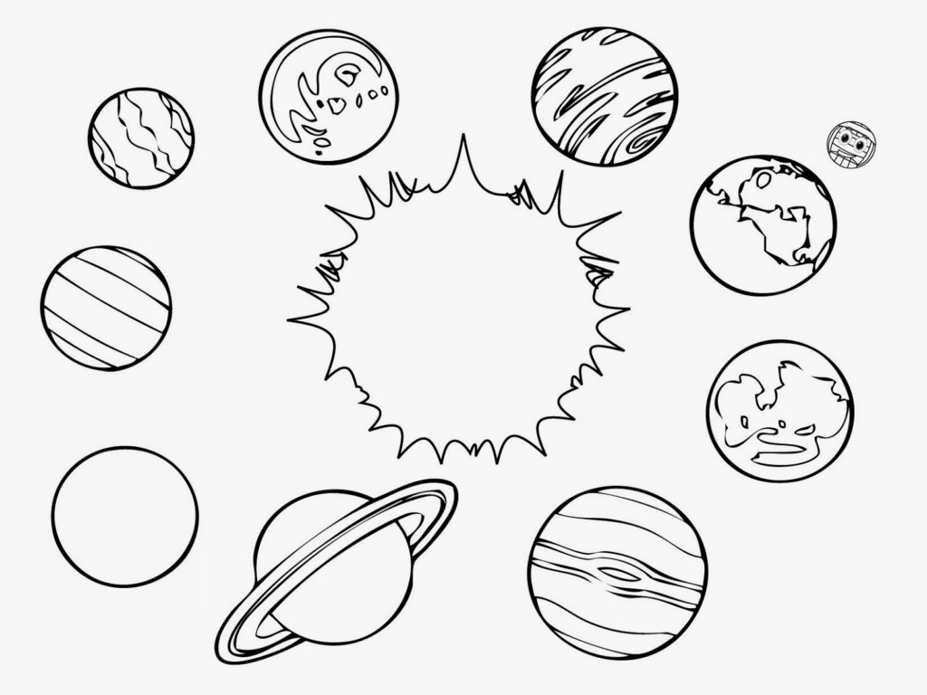 1024x768 Free Printable Space Coloring Pages Solar System Color Page