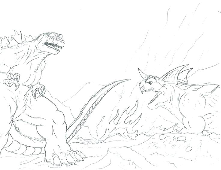 736x567 Godzilla Coloring Page Coloring Book In Addition To And Other
