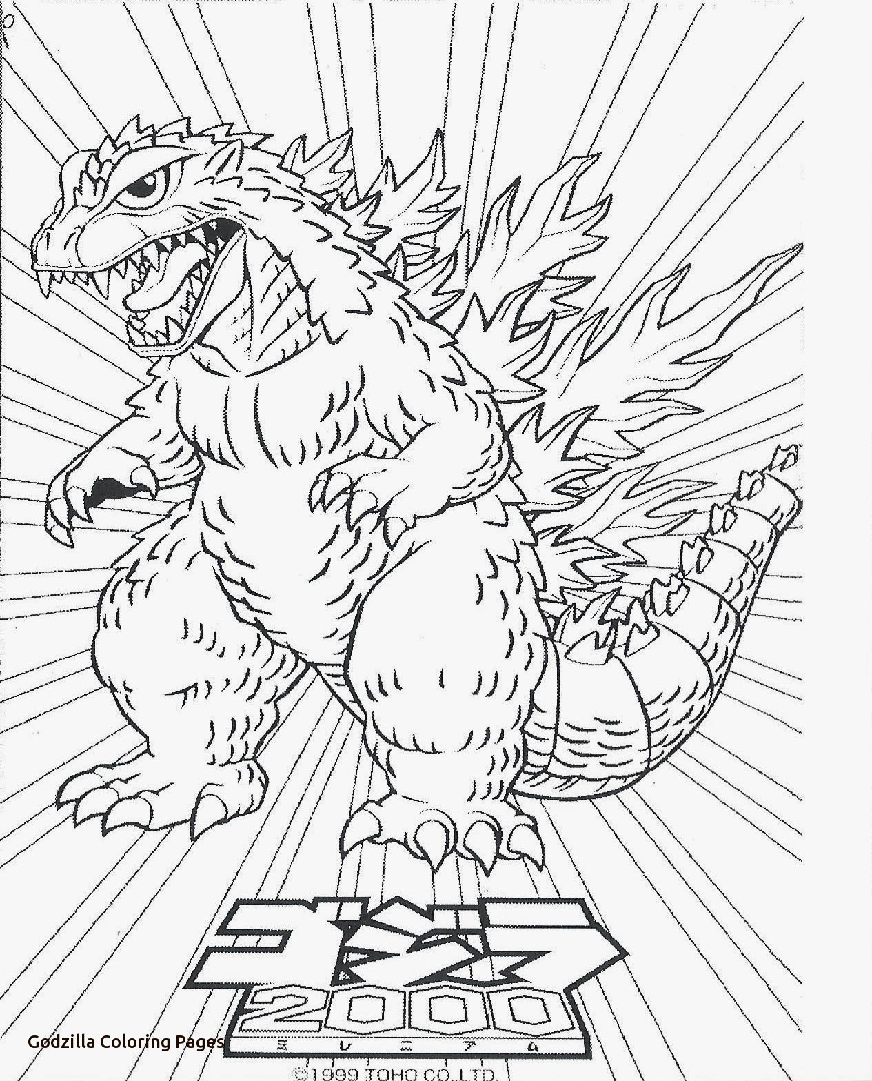 1265x1568 Godzilla Coloring Page Free Printable Pages Also