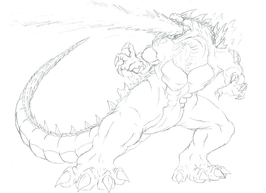 877x637 Godzilla Coloring Pages Coloring Pages Pictures Treatment Space