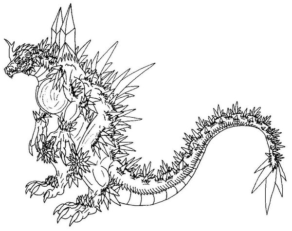 600x475 Godzilla Coloring Pages Space Godzilla Coloring Pages Kids