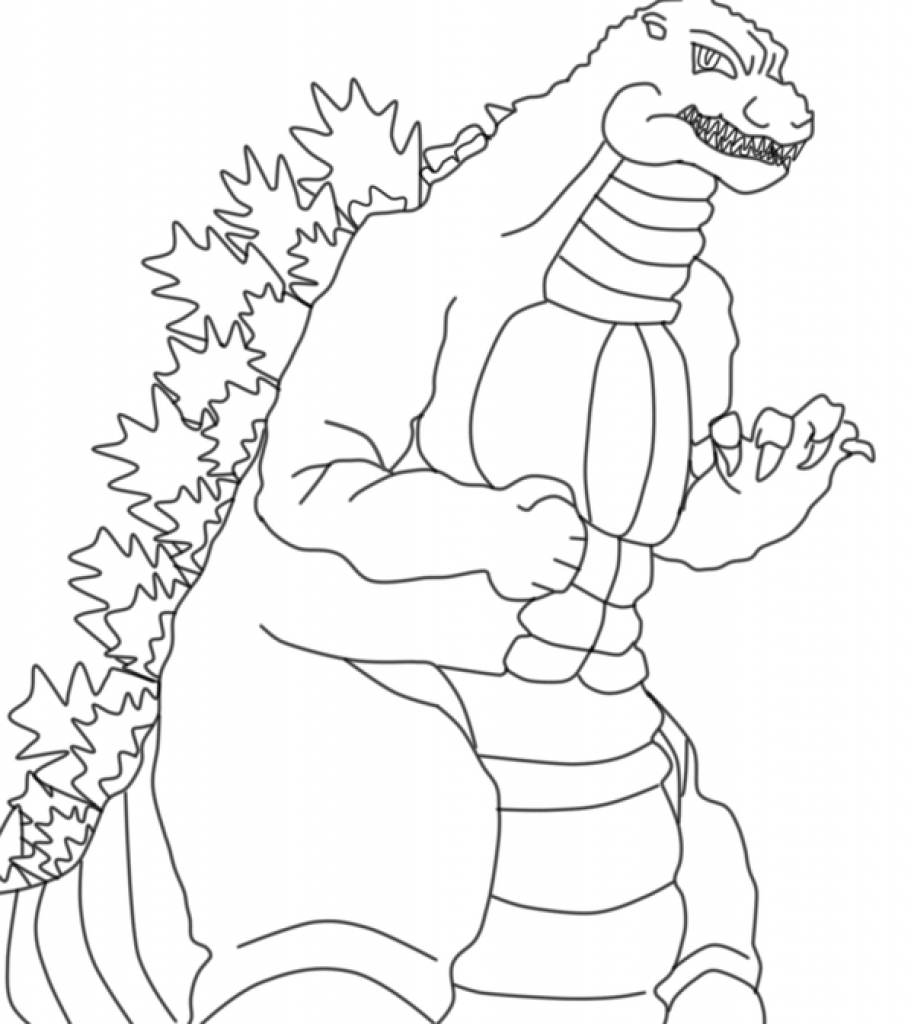 914x1024 Good Space Godzilla Coloring Page For Godzilla Coloring Pages