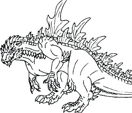 438x373 Godzilla Coloring Pages