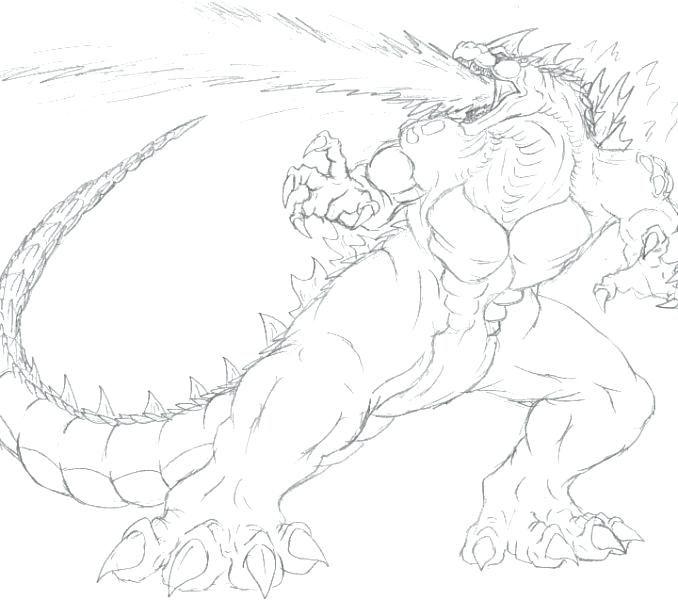 678x600 Coloring Pages Space Godzilla Vs Co