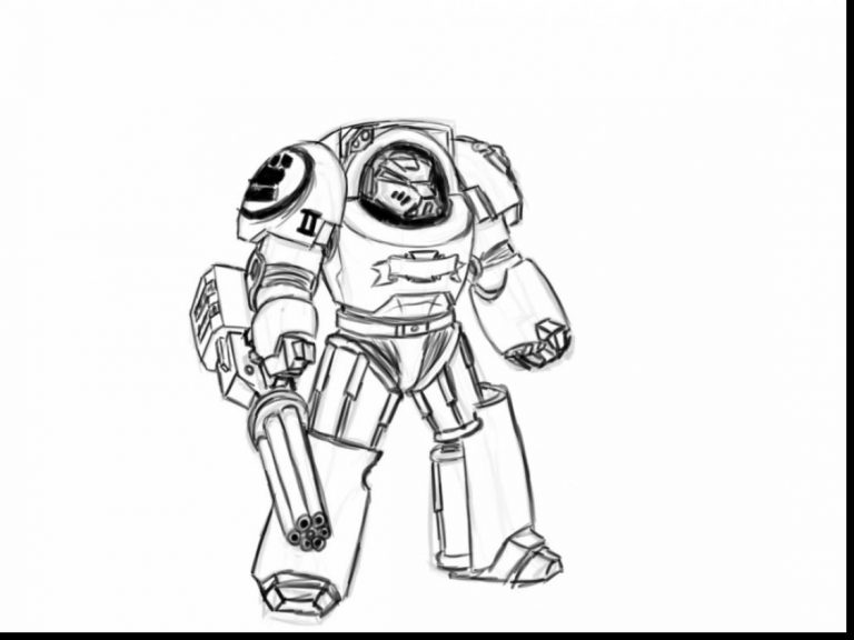 768x576 Coloring Pages For Usmc Best Of Marvelous Space Marine With Robot