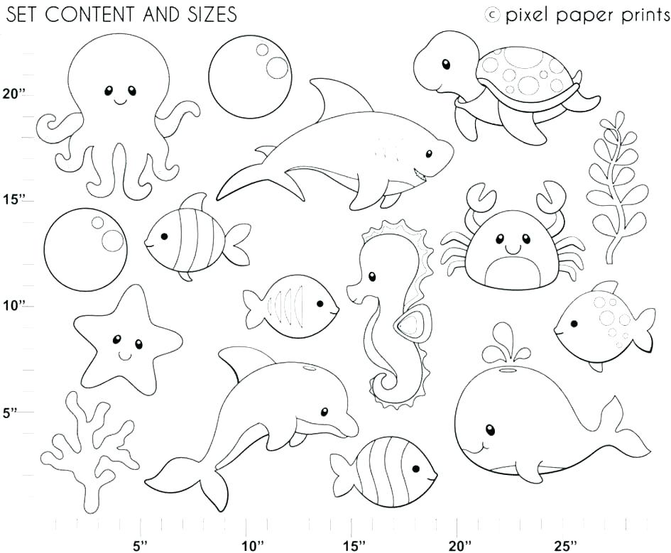 945x779 Drawings Of Marine Animals Free Coloring Free Printable Marine