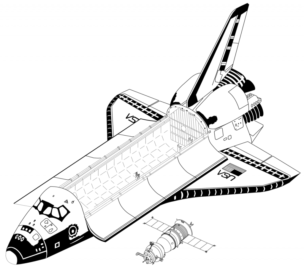 1024x905 Space Shuttle Coloring Pages