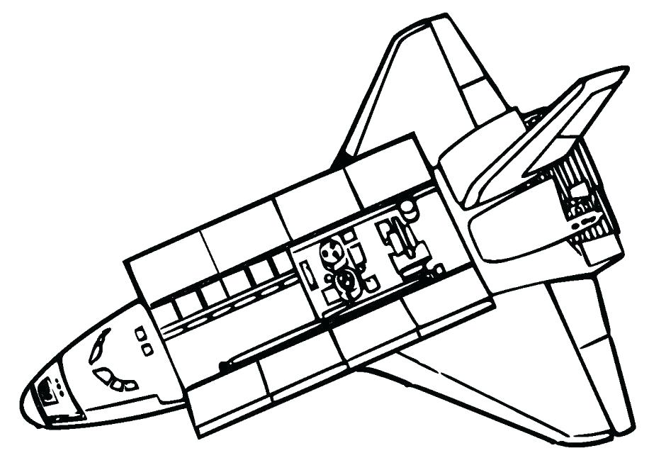 940x663 Space Shuttle Coloring Page