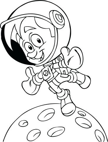 366x480 Outer Space Printable Coloring Pages Astronaut Exploring Page Free