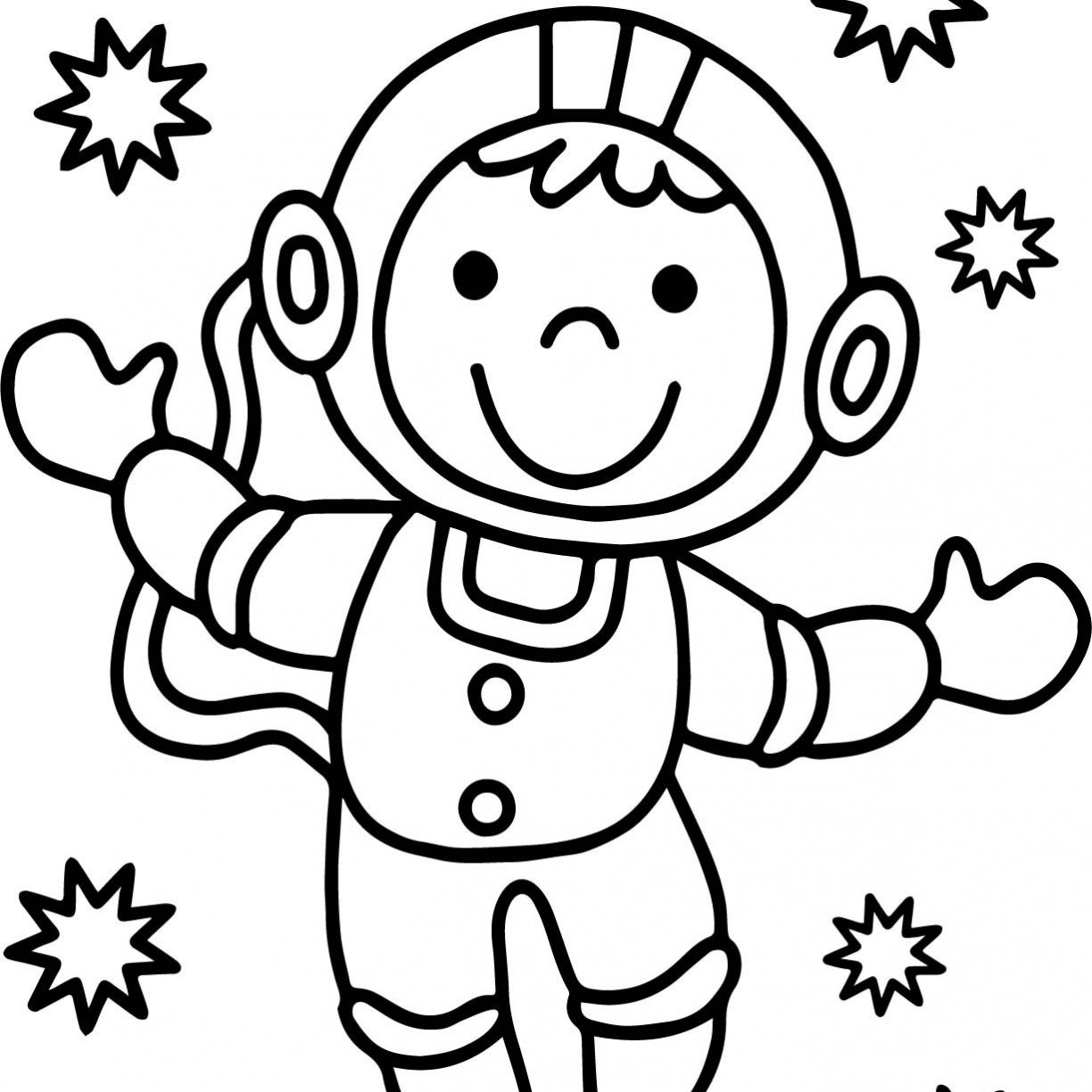 1224x1224 Exceptional Astronaut Coloring Page Pages Free Helmet Kindergarten