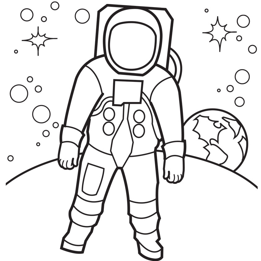 842x842 Free Printable Astronaut Coloring Pages For Kids