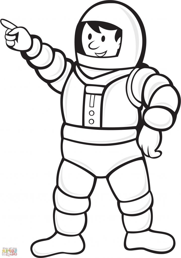 728x1036 Funny Spaceman Coloring Pages For Kids Printable Coloing Nasa