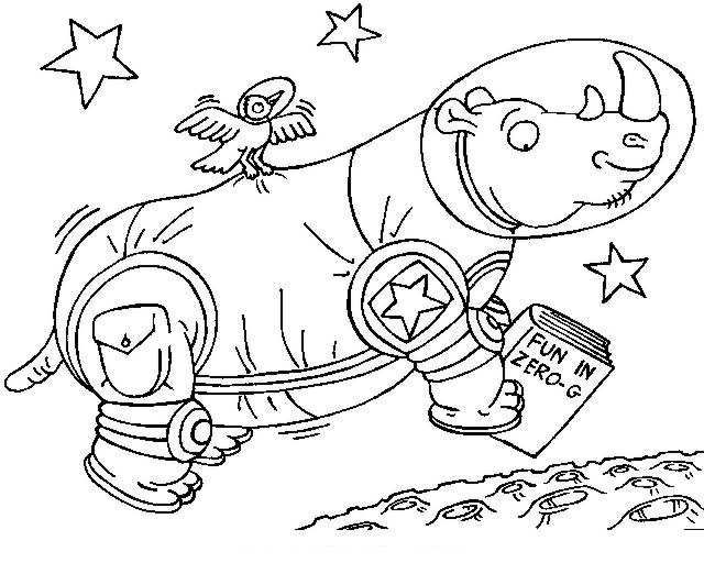 640x522 Animal astronaut Animals Astronauts Coloring Pages Animal