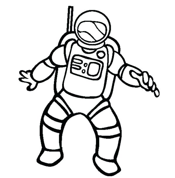 600x612 Astronaut Coloring Page