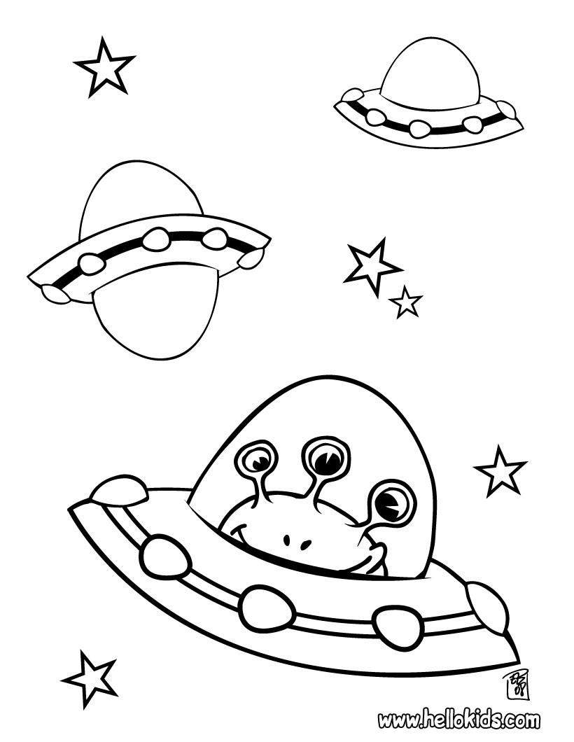 820x1060 Alien In Spaceship Coloring Pages Hellokids Aliens Coloring Pages