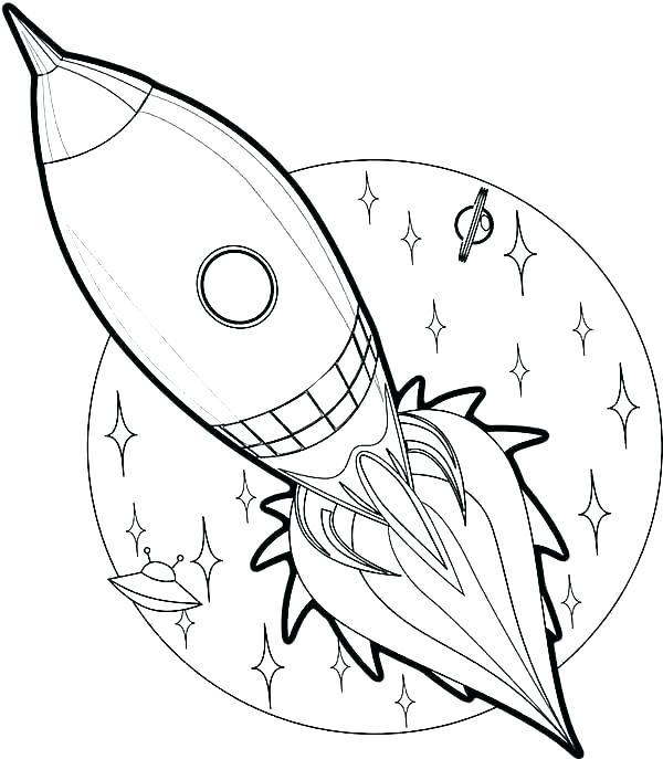 600x687 Spaceship Coloring Page