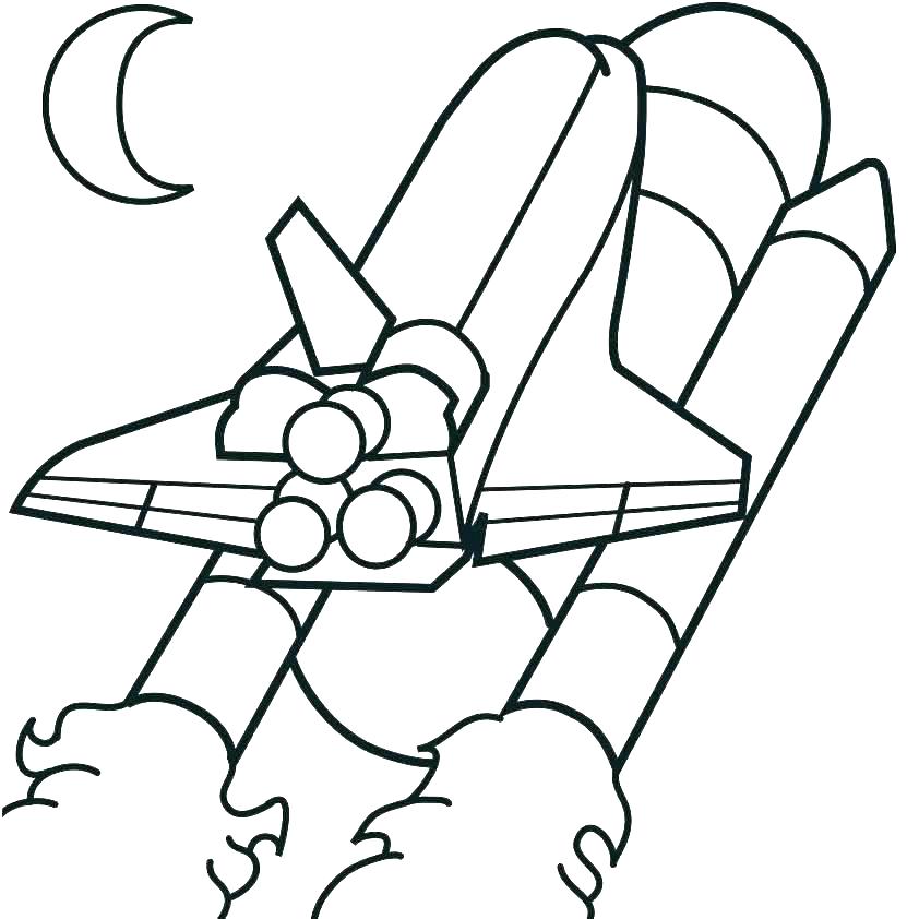 842x842 Spaceship Coloring Pages