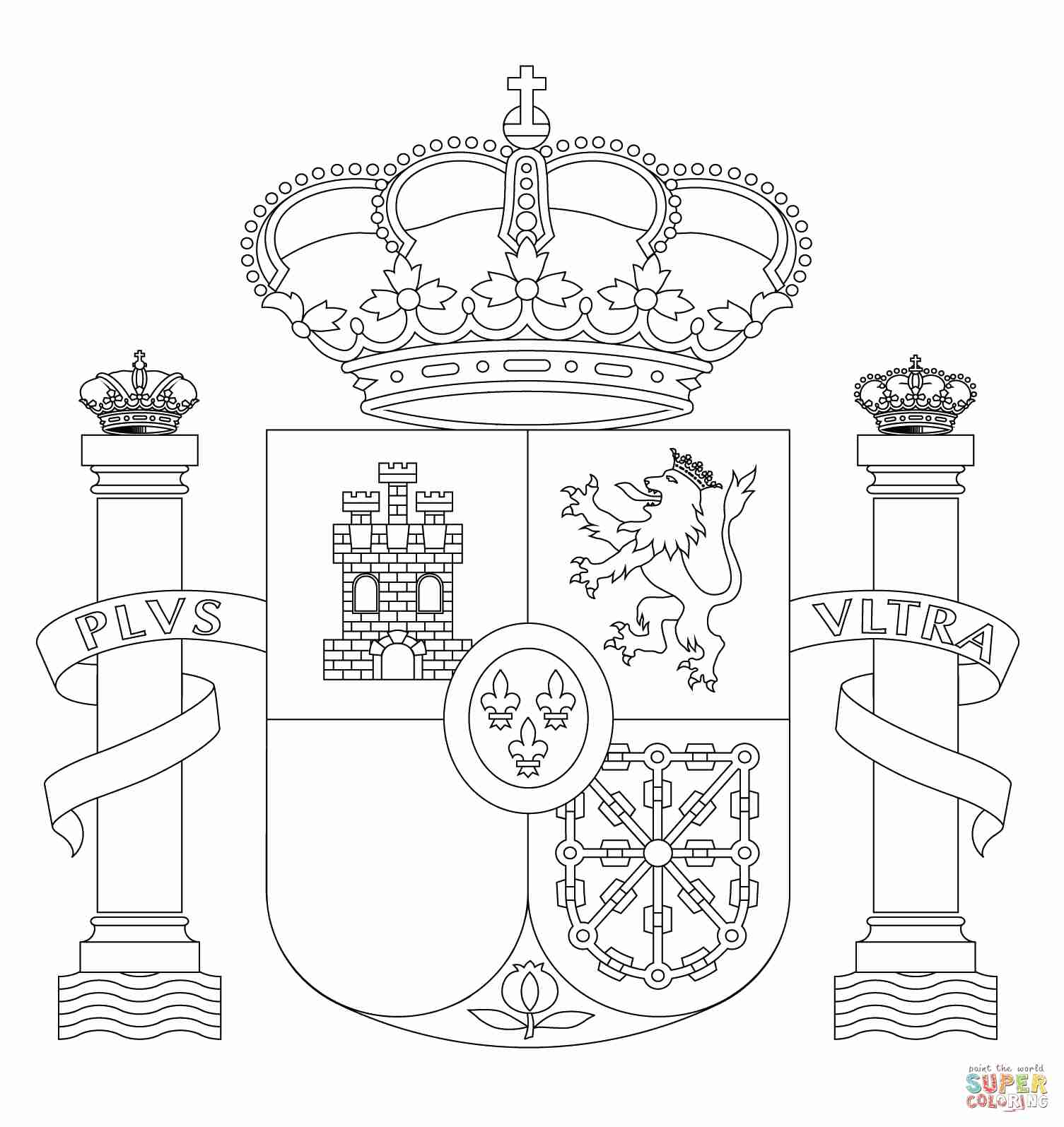1505x1595 Spain Flag Coloring Pages Olegratiy