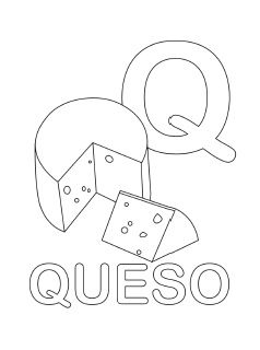 238x320 Spanish Alphabet Coloring Page Q Abc Spanish