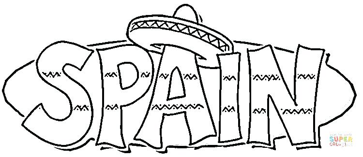 750x325 Spanish Coloring Books And Coloring Pages Coloring Page Flag